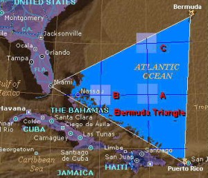 Map of the Bermuda Triangle