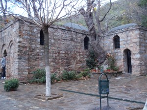 Side view of the House of the Virgin Mary. It wasn't a very big building, only one modest room made of stone.