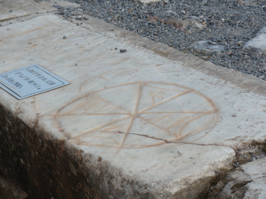 This was not an ancient symbol for a pizzeria. Rather, it was a secret symbol to denote a gathering place for Christians. 