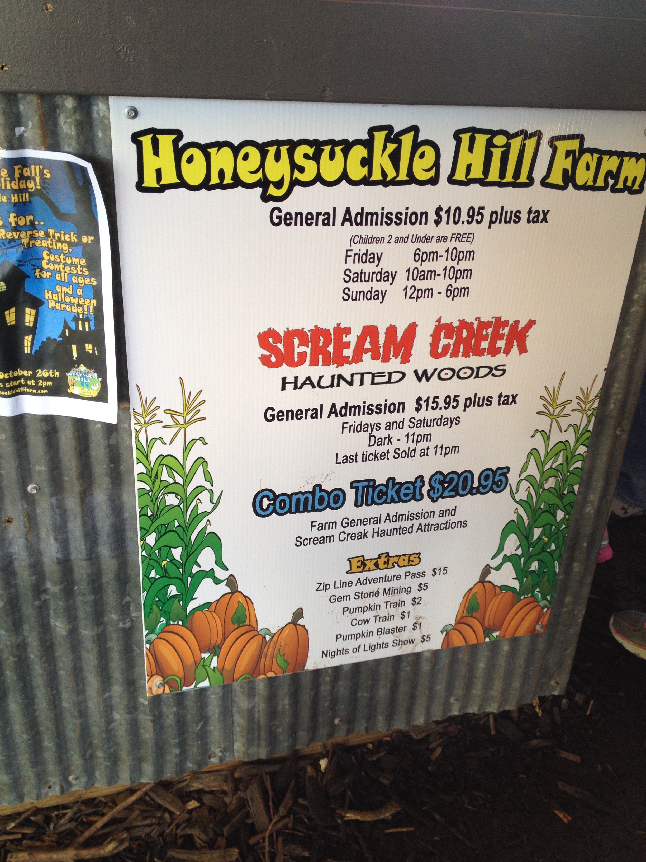 Honeysuckle Hill Farms sign