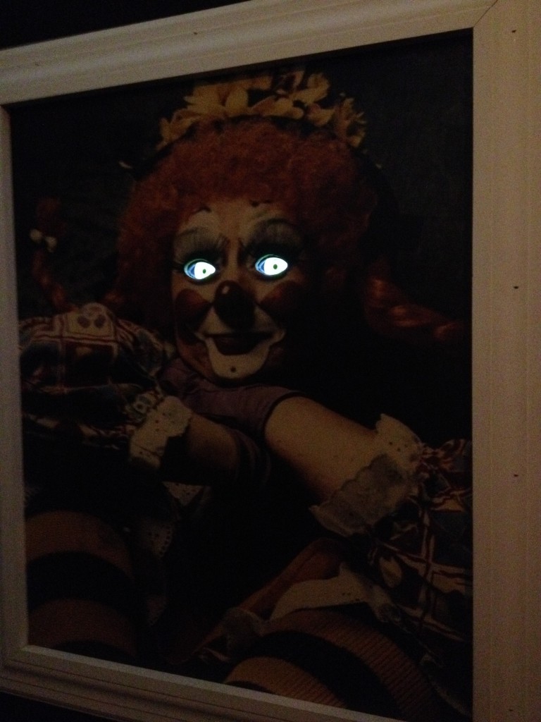 Creepy clown eyes in Fun House
