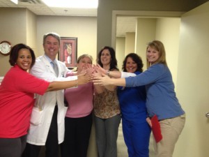High Five to Health! Celebrating 5 years in remission with my awesome oncology team!