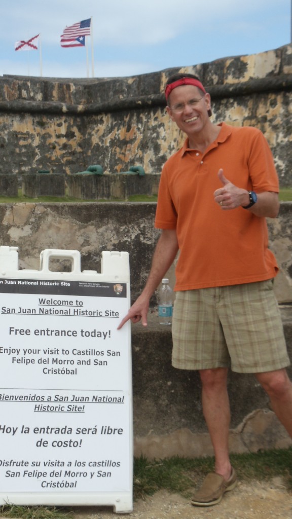 Wayne giving the thumbs up to the free admission day, courtesy of President's Day Weekend. 