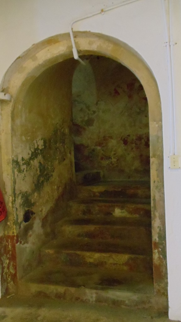 Stairs to upper room in San Cristobal