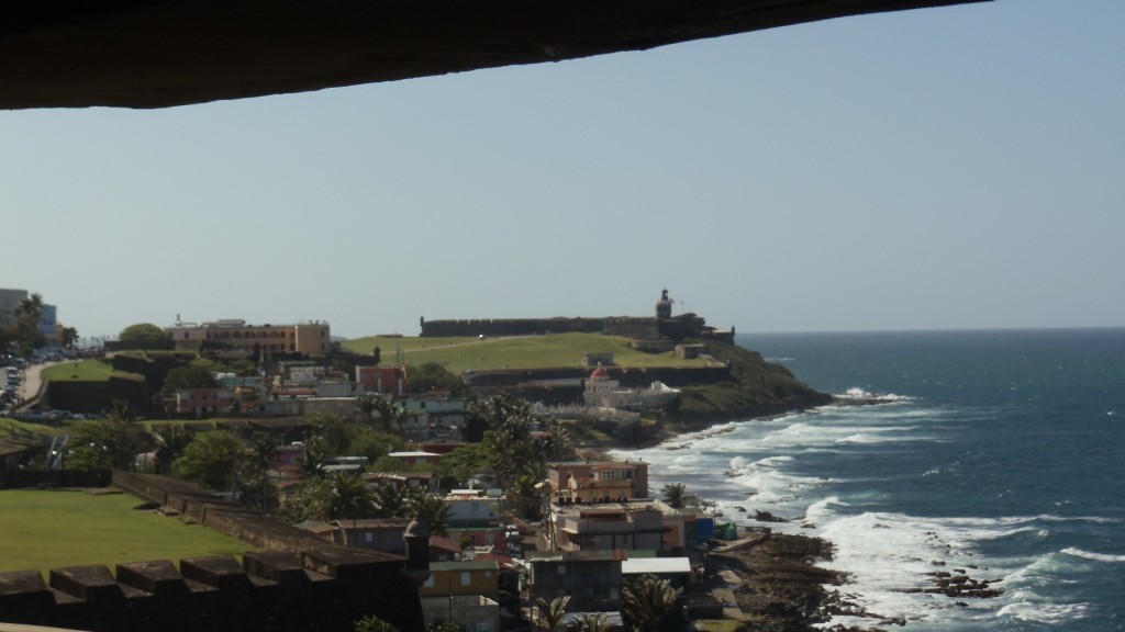 View of El Morro from the guard tower at San Cristobal used during WWII