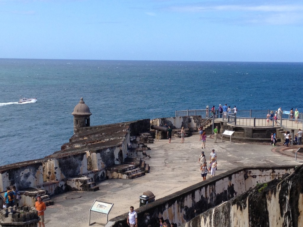 Looking down on El Morro's Lower Plaza