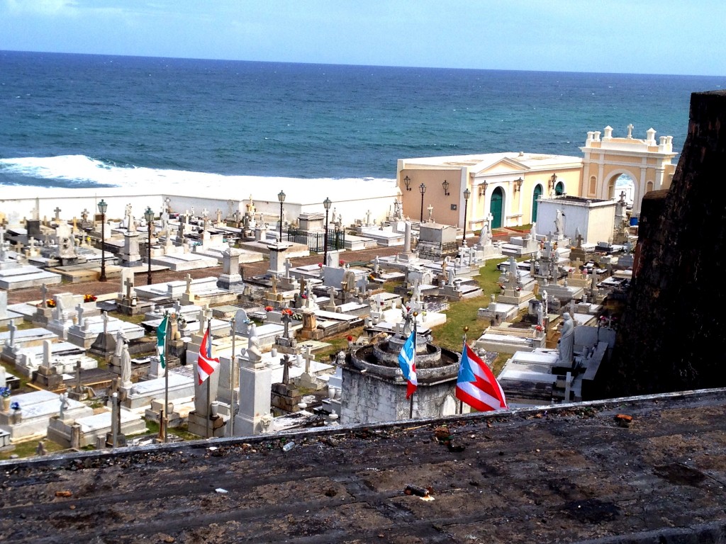 Graves with a sea view