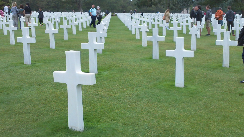 Tourists amongst the graves