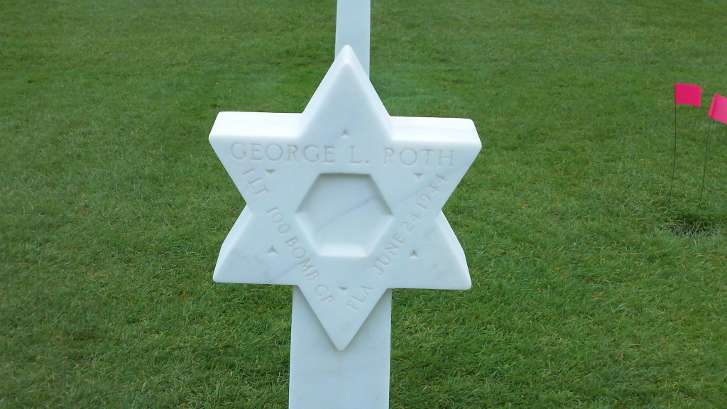 Jewish grave in Normandy American Cemetery.