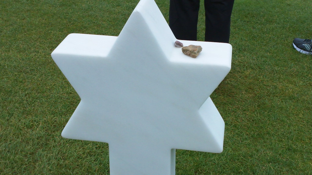 I couldn't help but wonder who had left the stones on this Jewish grave. A family member or someone wanting to show respect for the dead soldier buried there?