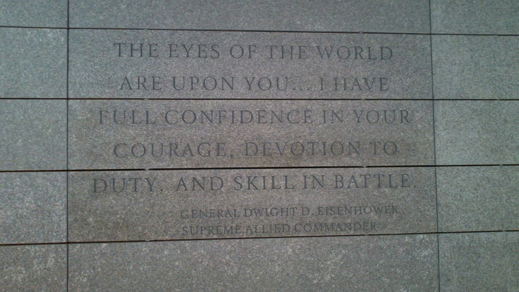 Eisenhower quote inside visitor center