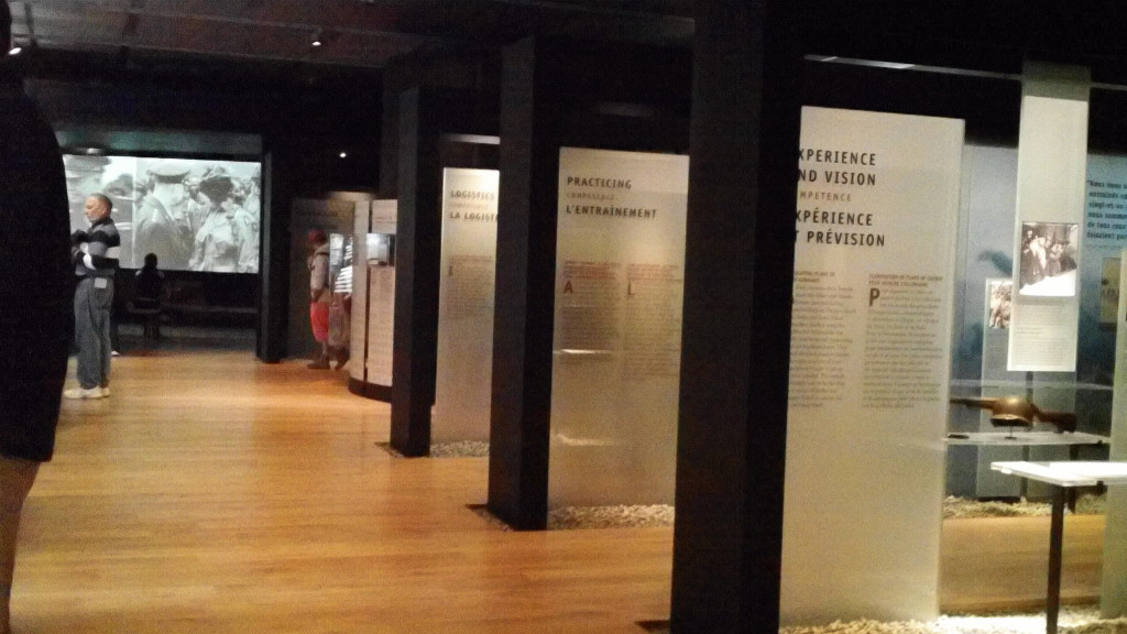 Normandy Visitor Center display cases