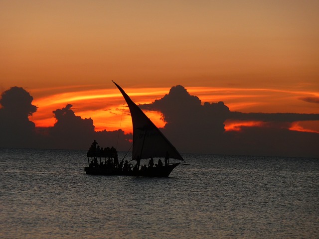 Dhow in the sunset