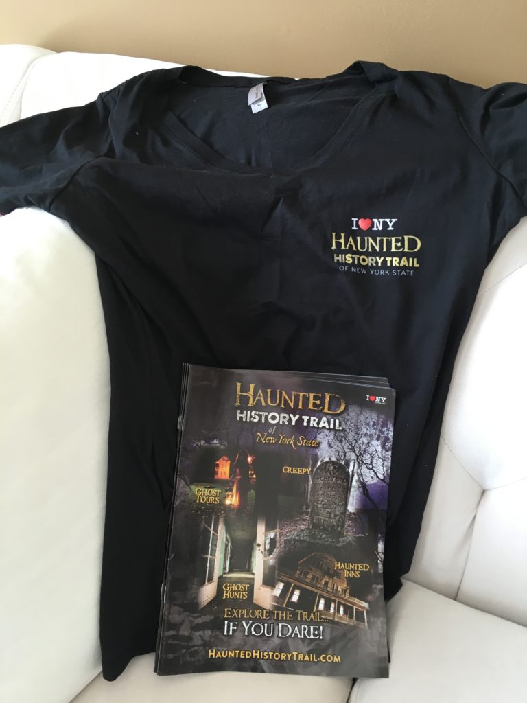 Haunted History Trail shirt and brochures