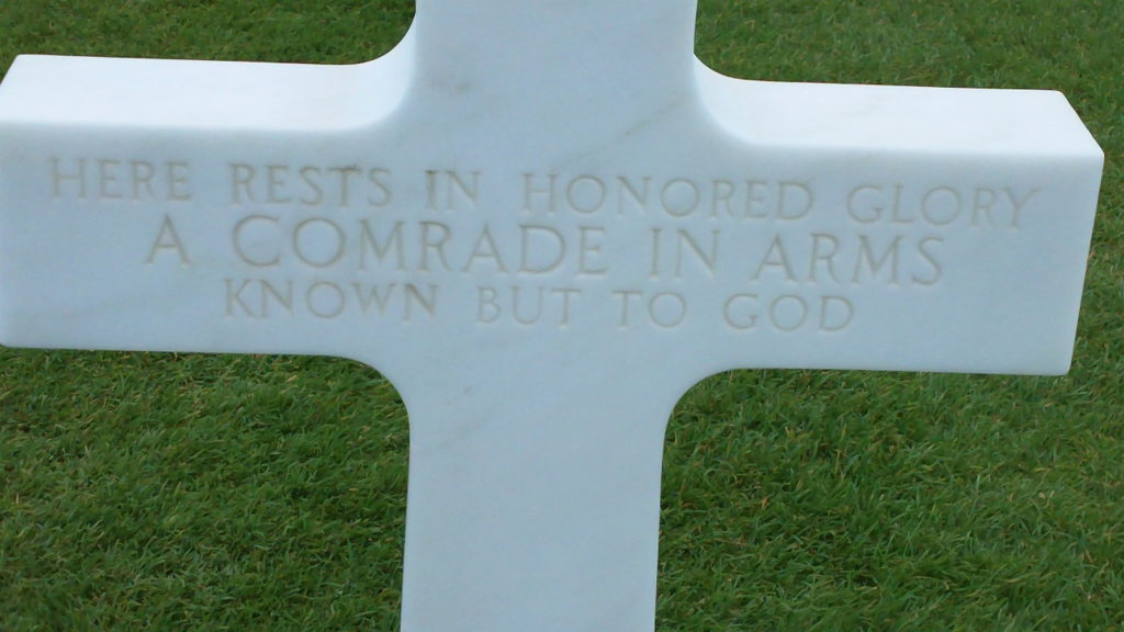 Cross unknown soldier Normandy