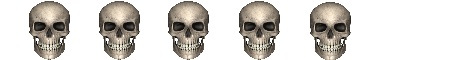 five skulls in a row