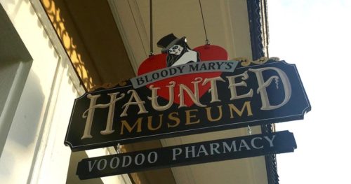 Mary's Haunted Museum and Voodoo Pharmacy sign