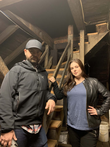 Jack Osbourne and Katrina Weidman in the LaLaurie Mansion