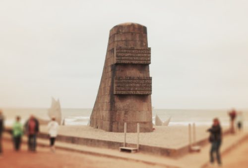Front of Omaha Beach memorial