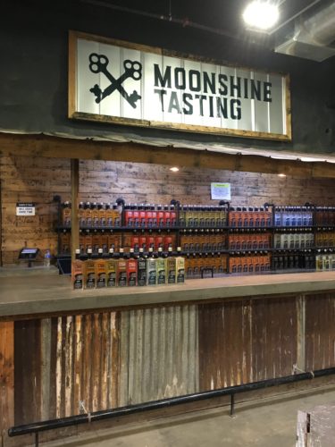 End of the Line Moonshine Tasting Counter
