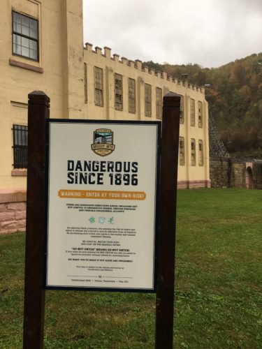 Dangerous Warning Sign at Brushy Mountain State Penitentiary Entrance