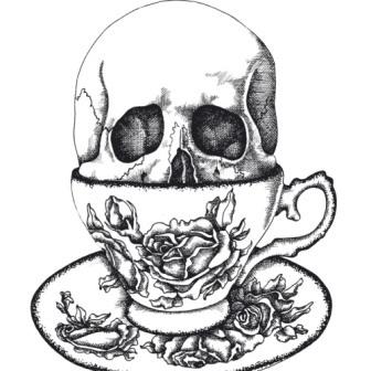 Skull in a teacup