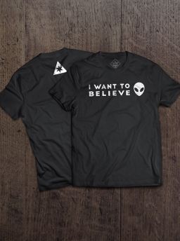 Black I Want to Believe Shirt