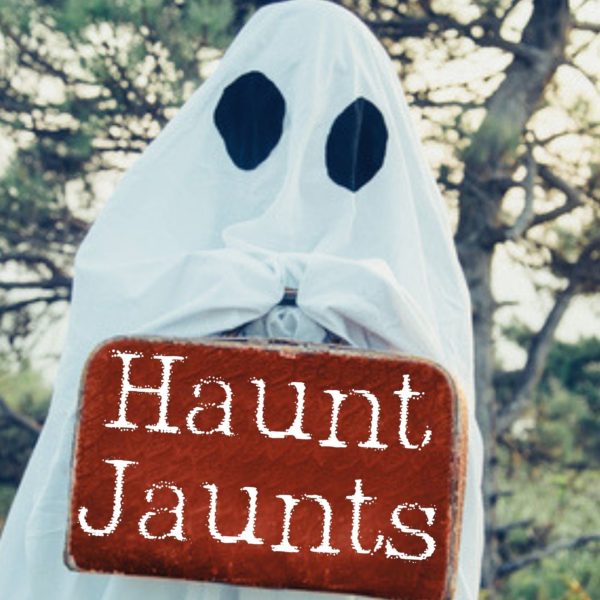 Haunt Jaunts Ghost Suitcase Logo for Podcast