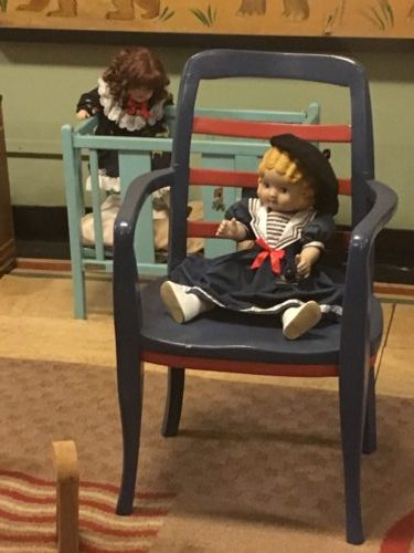 Queen Mary child's playroom replica sailor doll closeup
