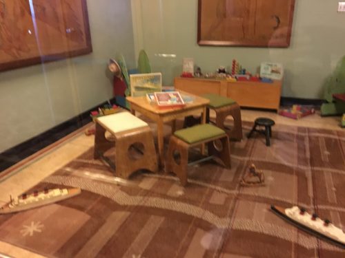 Queen Mary child's playroom replica table and chairs