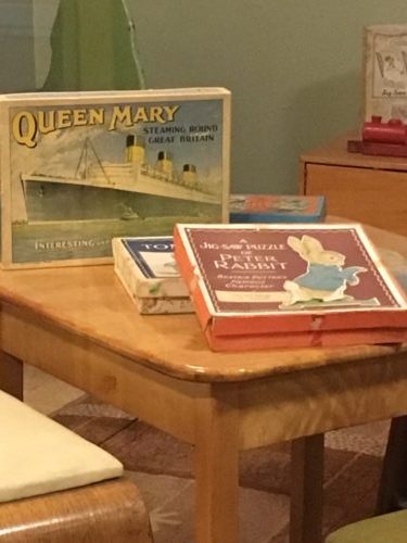 Queen Mary child's playroom replica books and games