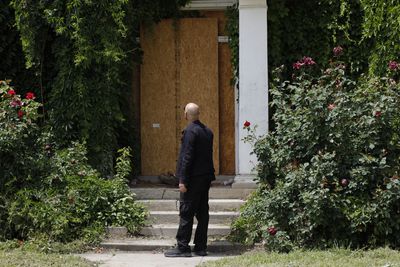 Aaron Goodwin prepares to enter the abandoned Utah house connected to Ted Bundy.