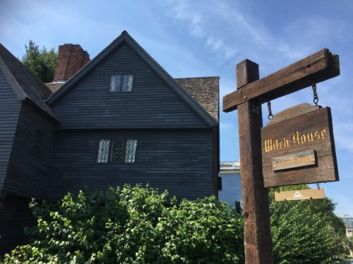 The Witch House exterior corner with sign