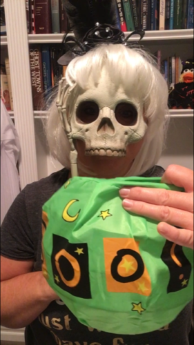 Skull mask and boo bucket