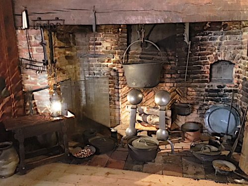 The Witch House kitchen fireplace