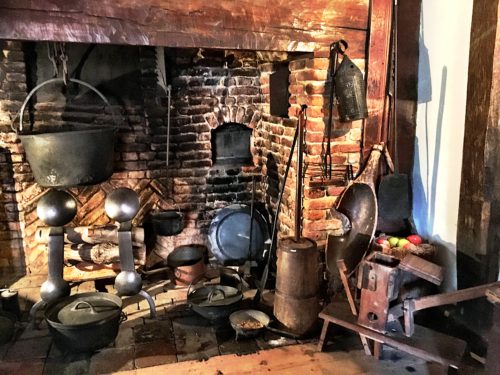 The Witch House kitchen fireplace
