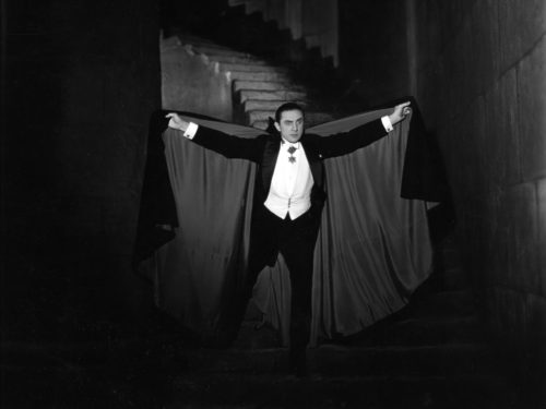 Bela Lugosi sporting his cape as Dracula