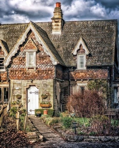 Exterior of a quaint English cottage