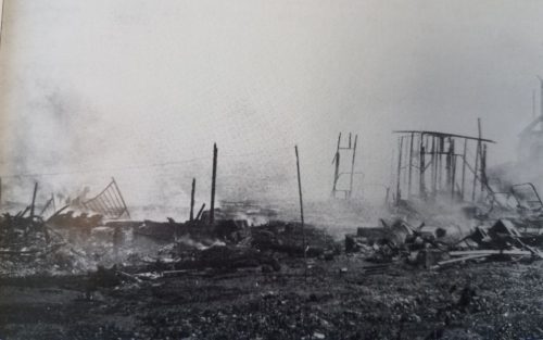 Burned aftermath of Black Wall Street after Tulsa Race Riots