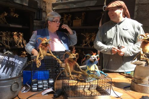 Black Spire Outpost Shop keepers at Galaxy's Edge