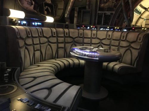 The chess table inside the Millennium Falcon at Galaxy's Edge