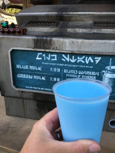 Blue Milk at Disneyland's Star Wars: Galaxy's Edge