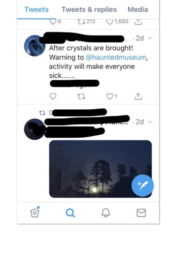 After crystals brought haunted museum warning Tweet