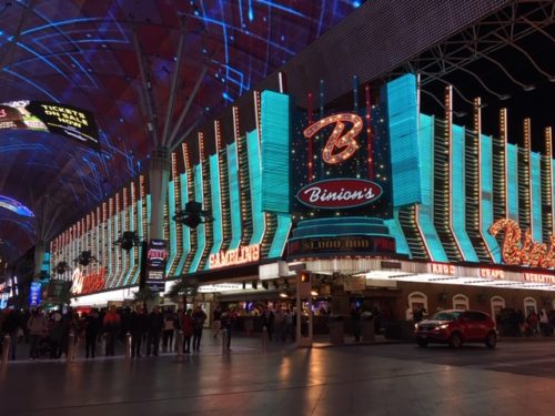 Exterior of Binion's on Fremont Street in Las Vegas