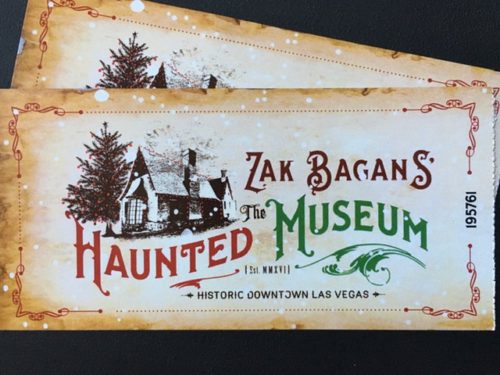 Two tickets to the Zak Bagans' Haunted Museum