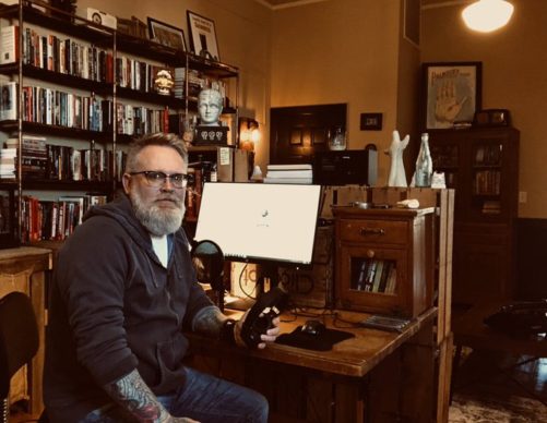 Author and ghost guide Troy Taylor in his office