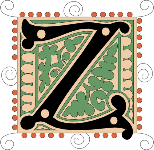 vintage antique letter Z