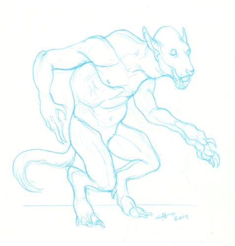 Artist Dan Chudzinski's sketch of the Ohio Dogman