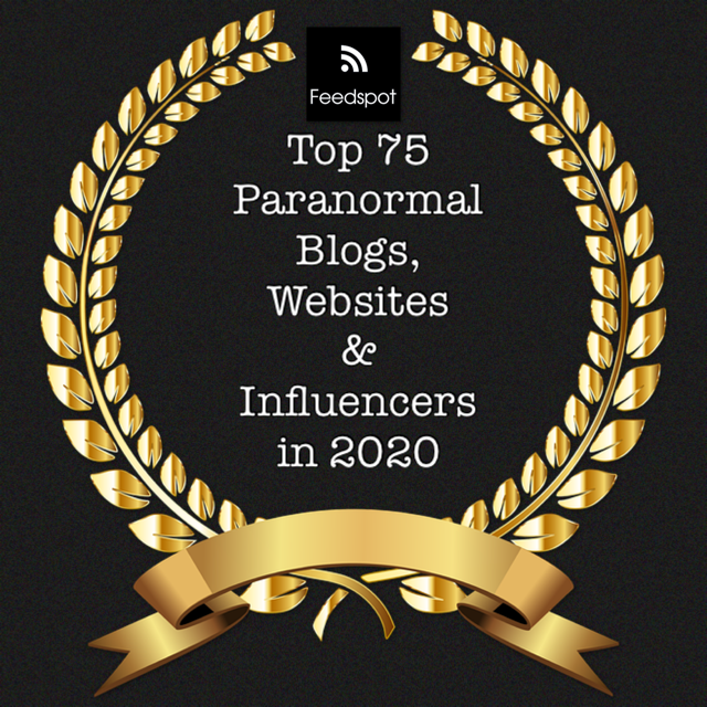 Graphic for Feedspot's Top 75 Paranormal Blogs Websites and Influencers in 2020