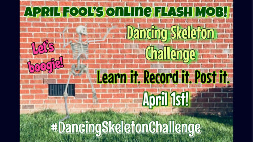 April Fool's Online Flash Mob Dancing Skeleton Challenge banner